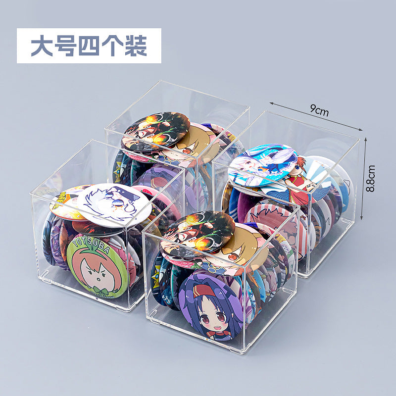 Desktop figure transparent storage box Multifunctional badge bar storage box Plastic peripheral drawer storage box