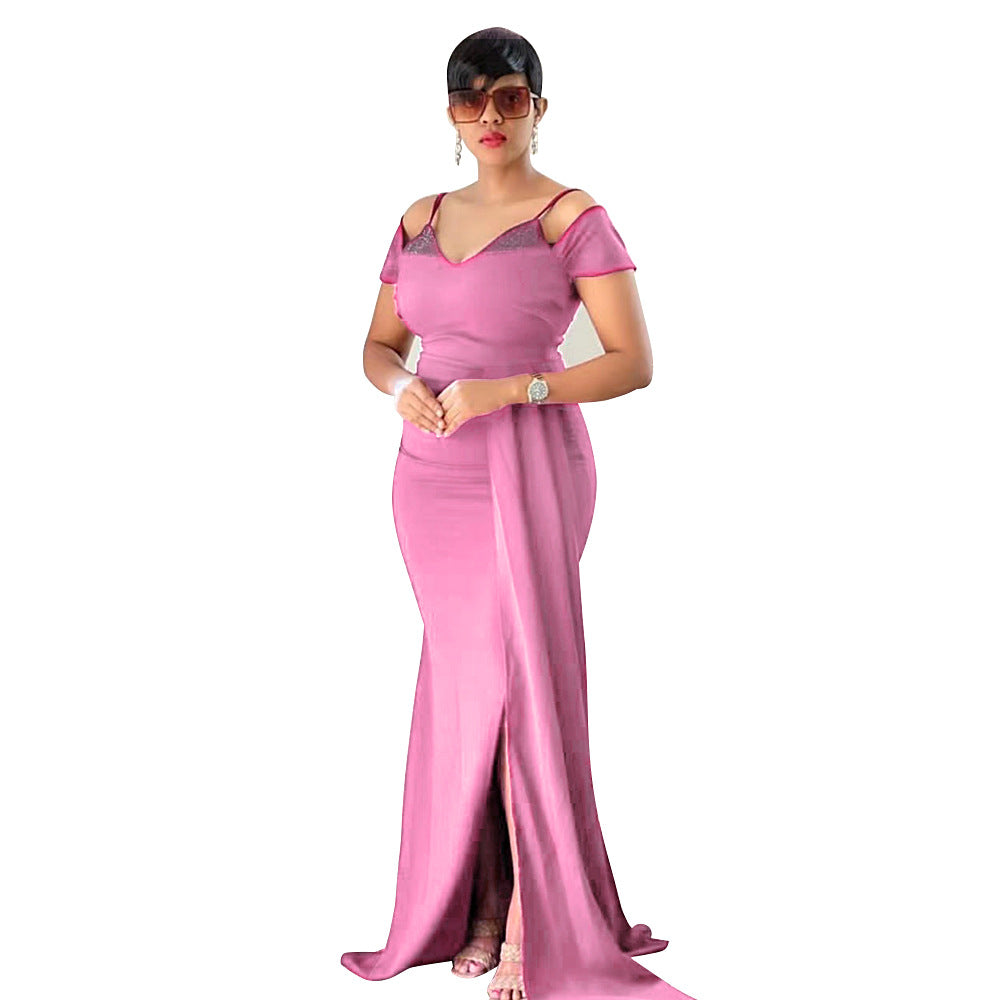 European and american  sexy evening dresses cross-border e-commerce african  bridesmaid wedding slip dresses
