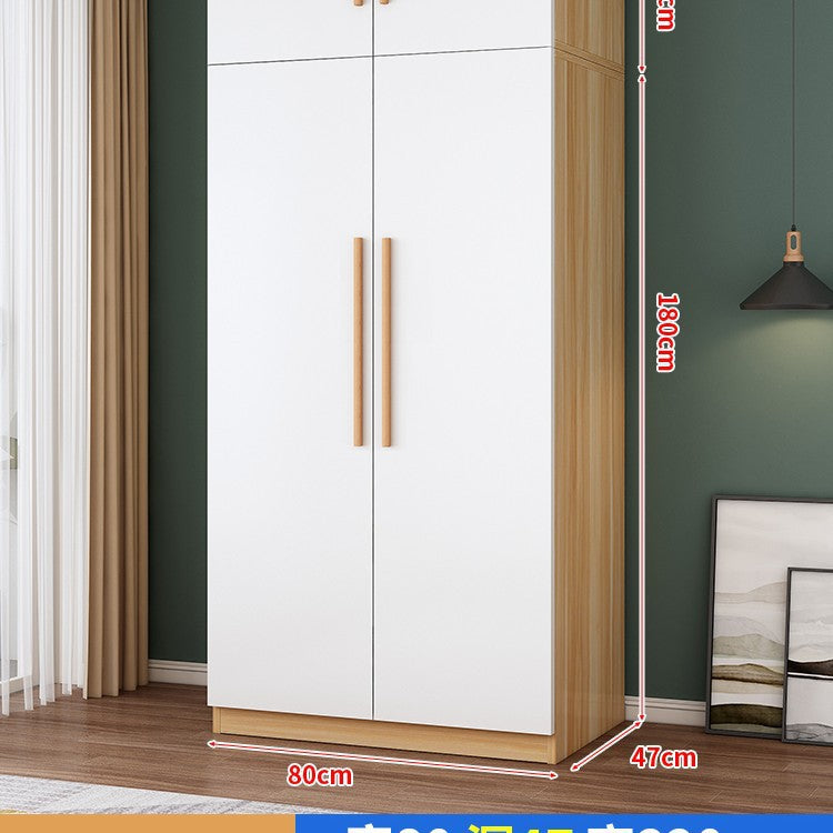 Wardrobe household bedroom wardrobe economical rental room small apartment simple assembly solid wood storage large wardrobe