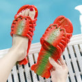 2025 new metallic crayfish beach slippers - creative parent-child flip-flops, unique non-slip slides wholesale