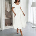 French retro bubble waist slimming look a-line large swing medium long independent station cross-border best selling women's clothing