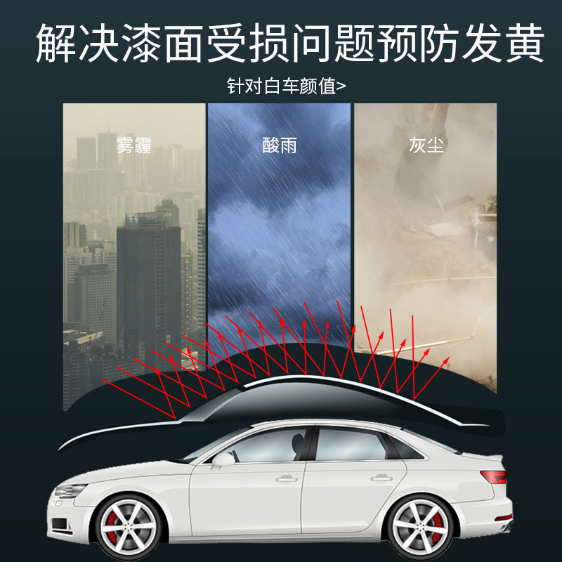 1l white car specific high-sudsing concentrated car wash soap with wax - foaming cleaner, stain remover, coating, and car wash wax