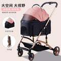 Pet stroller for dogs and cats - portable, foldable, lightweight, and large capacity cat carrier for small to medium breeds