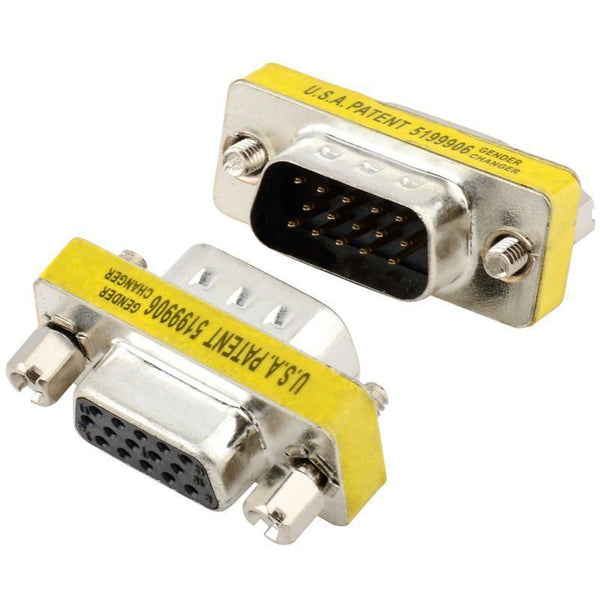 VGA Extension Head 15 Pin-15 Hole VGA Male to Male Connector VGA Adapter VGA Through Head Butt