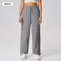 Summer quick-dry breathable cargo pants women's casual versatile loose wide-leg outdoor hiking sports pants d25076