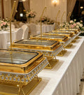 Gold stainless steel buffet chafing dish - 9l commercial kitchen hanging buffet warmer - in stock