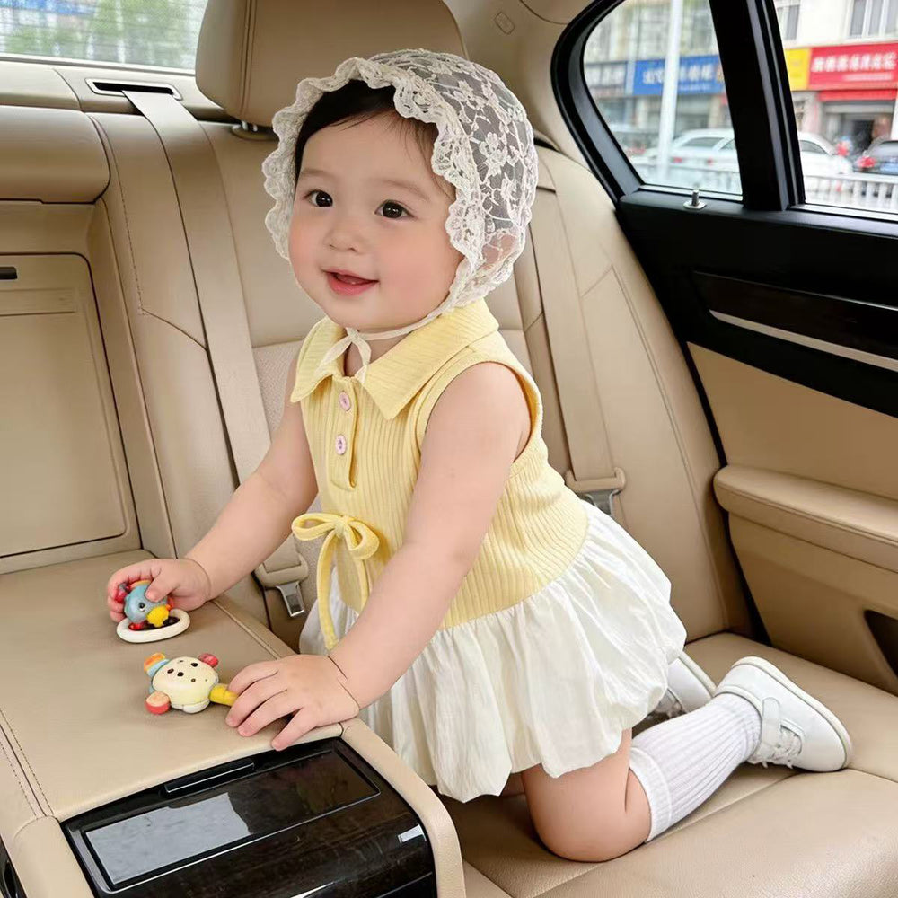 Summer dress for baby girls - lightweight, perfect for newborns and 100-day celebrations - stylish summer princess dress