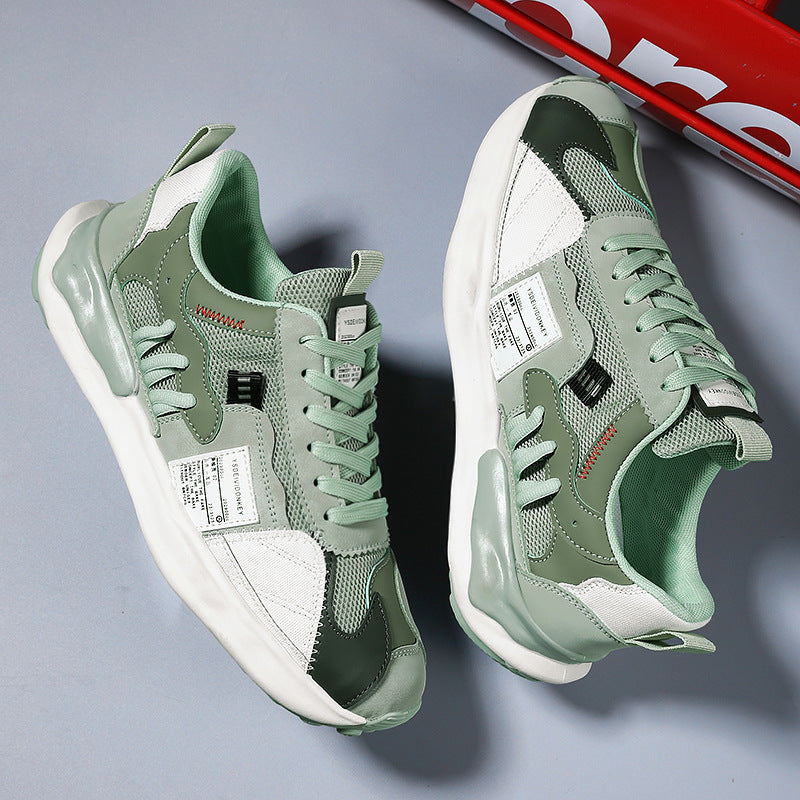 Men's spring breathable 2025 new mesh athletic casual running design niche travel dad shoes versatile trendy sneakers