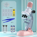 Kids' microscope 1200x professional scientific equipment biological experiment kit - junior high edition - educational toy for elementary school students