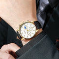 2023 new geneva men's business watch casual leather strap quartz sports watch men's watch wholesale