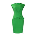 D392 european and american women's clothing independent station  fashion elegant pleated bodycon pencil skirt african dress
