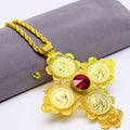 24k ethiopian big cross head pendant gold african eritrean traditional wedding