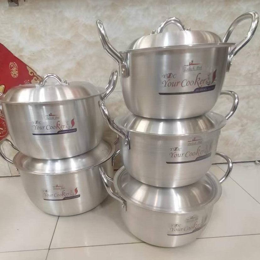 Aluminum potexport hot selling pot 6-piece aluminum pot set 6pcs 19-36cm