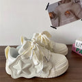 Women's white sneakers - new autumn 2026 collection: perfect with skirts, trendy & unique design, casual & versatile platform sneakers