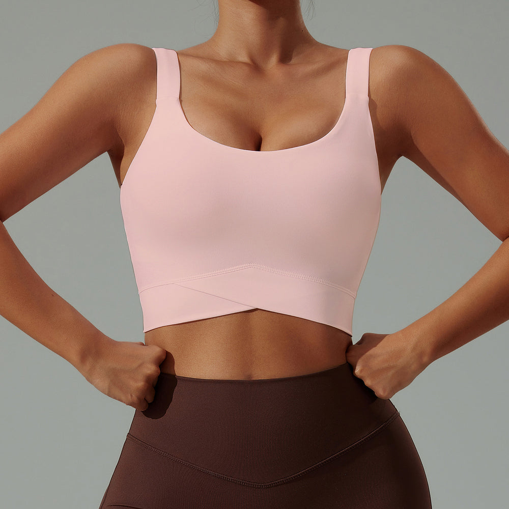 European and american new high-intensity sports bra for women - summer cloud-like yoga tank top, push-up, beautiful back, shockproof sports underwear