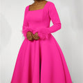 D451 party dress independent station winter elegant elegance fur decoration large skirt dress african dress
