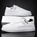 Men's white sneakers: spring versatile breathable athletic shoes, trendy skate shoes, casual shoes for men