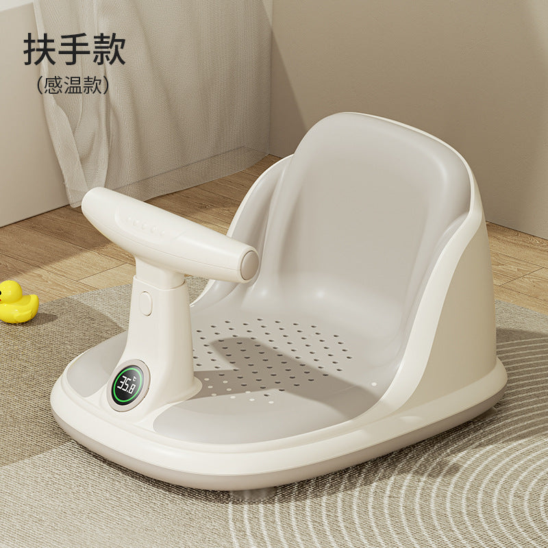 Baby bath seat - baby bathing essential: sit, lie down, support - newborn & infant bathtub seat with non-slip bath stool