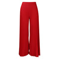 C8536 cross-border independent station new arrival summer european and american women's fashion elegant pleated pants high waistexport wide leg pants
