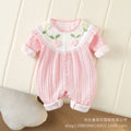Baby spring clothes baby girl long sleeves jumpsuit one year old full month princess haki spring & fall outing clothes hug clothes trendy