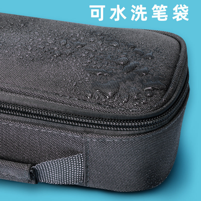 Large capacity canvas three-dimensional pencil case, simple portable student stationery box,  e-commerce  Oxford cloth pencil case