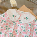 spring/autumn new arrival: pure cotton long-sleeve shirt for girls - sweet and stylish baby girl's doll shirt with turn-down collar