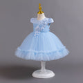 Ready-to-ship new baby girl dress - tulle flower cake princess dress - first birthday dress - baby dress