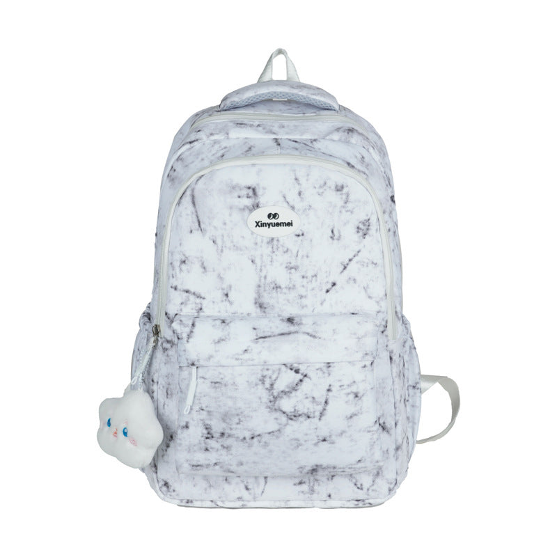New fashionable and simple tie-dye junior high school high school student schoolbag girls large capacity backpack lightweight versatile travel bag