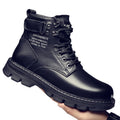 Boots men autum men's shoes 2025new arrivalmen boots k-style high-top shoes easiest for matchworkwear boots casual leather shoes