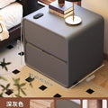 Langyu jia accessible luxury modern casual storage for home bedside cabinet bedroom narrow small ultra small leather leather solid wood