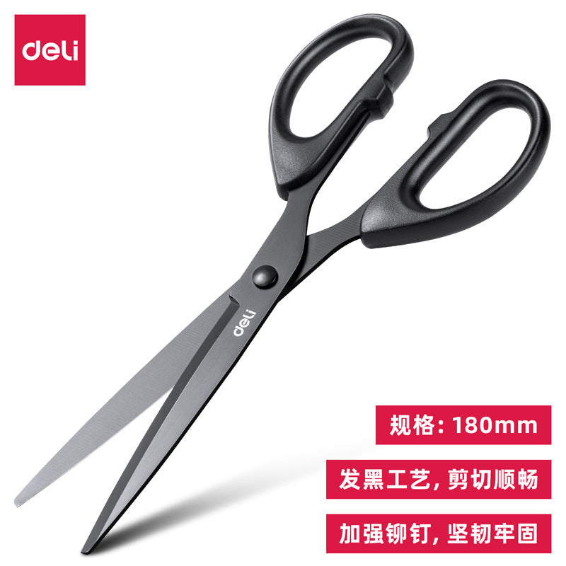 Deli 6009-S scissors office supply stainless steel household student handmade stationery wholesale scissors batch cutting
