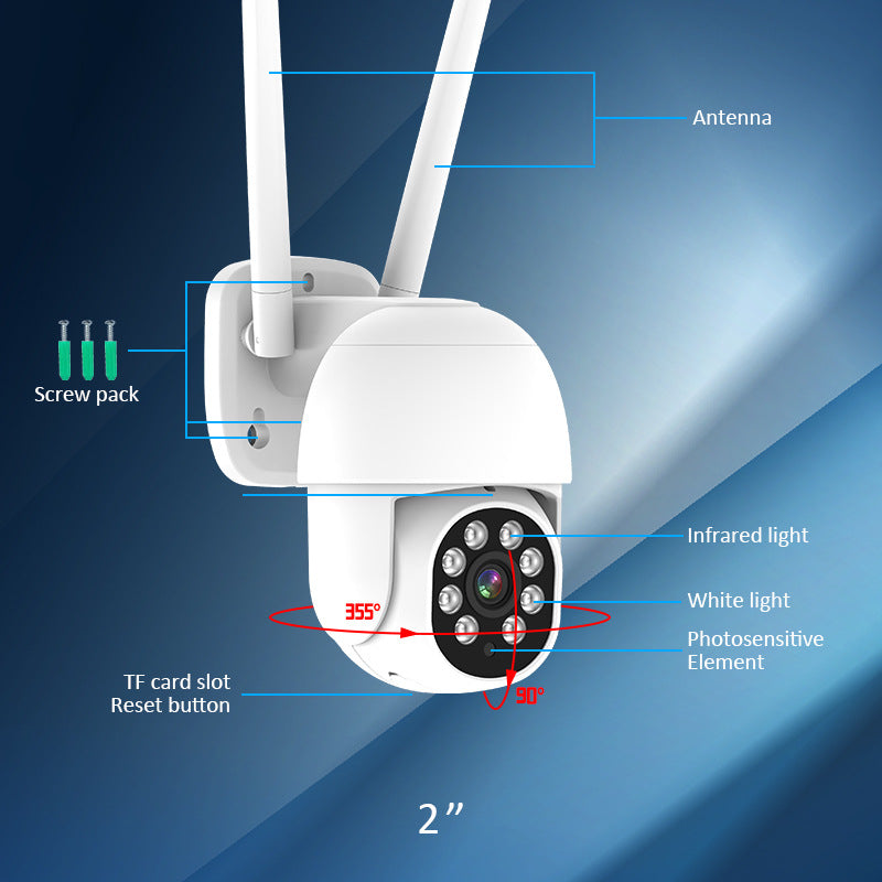 Factory direct sales outdoor gimbal camera two-way intercom mobile detection   explosion HD monitoring ball machine