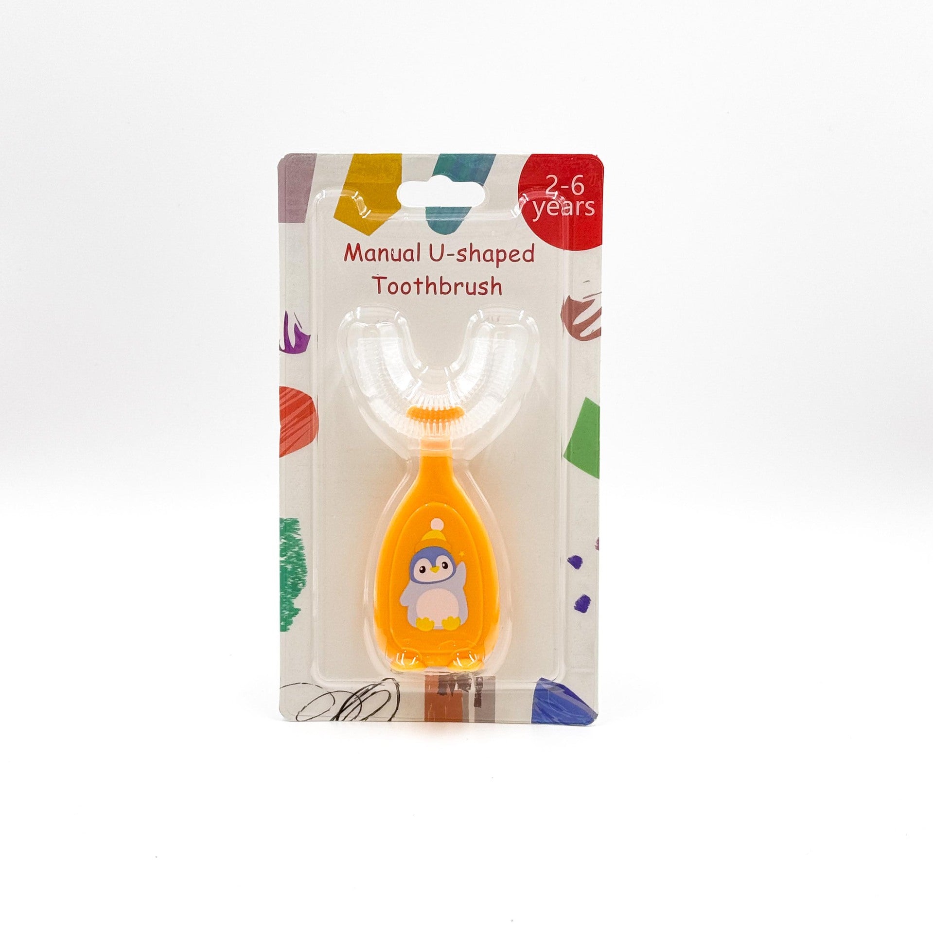 English card new manual children's U-shaped toothbrush silicone toothbrush baby oral oral cleaning brush wholesale