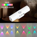 New arrival smart human body sensor light colorful rechargeable sensor wall light hill night light double cat eye atmosphere light spotlight