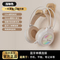 Over-ear bluetooth wireless tri-mode 2.4g gaming headset with noise cancellation and rgb lighting for mobile phones and tablets
