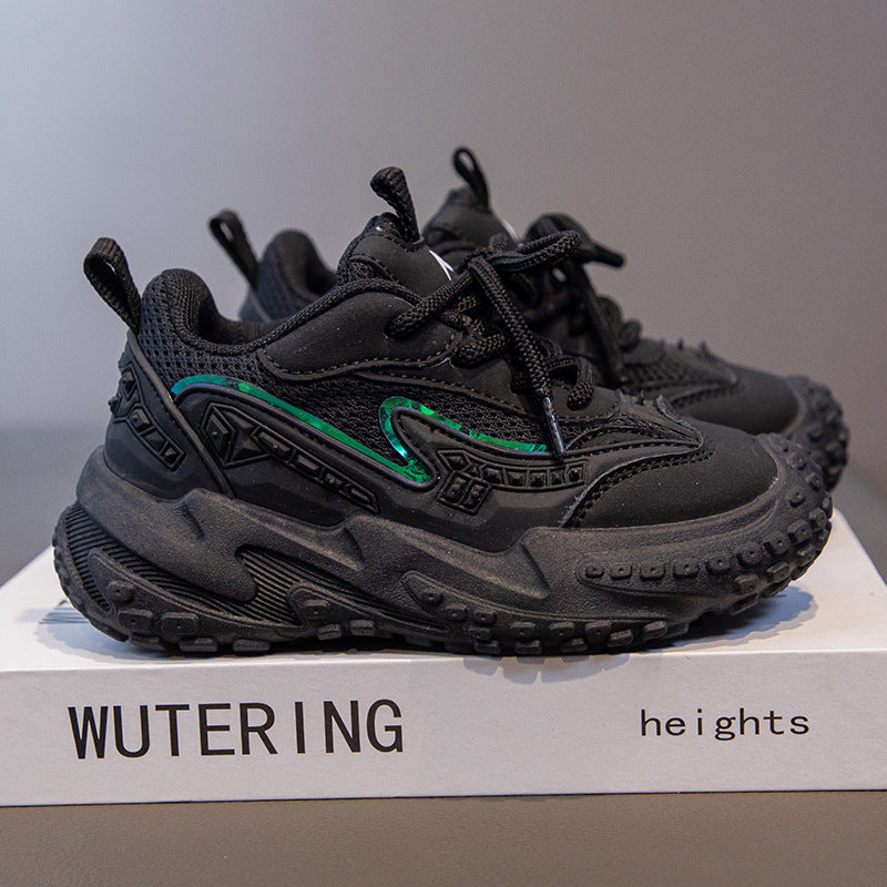 Children's sports shoes 2025 new autumn mesh versatile girls' shoes spring and autumn middle-aged and older children's dad shoes trend