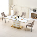 Folding dining table glass glass dining table retractable foldableaccessible luxurymdf table