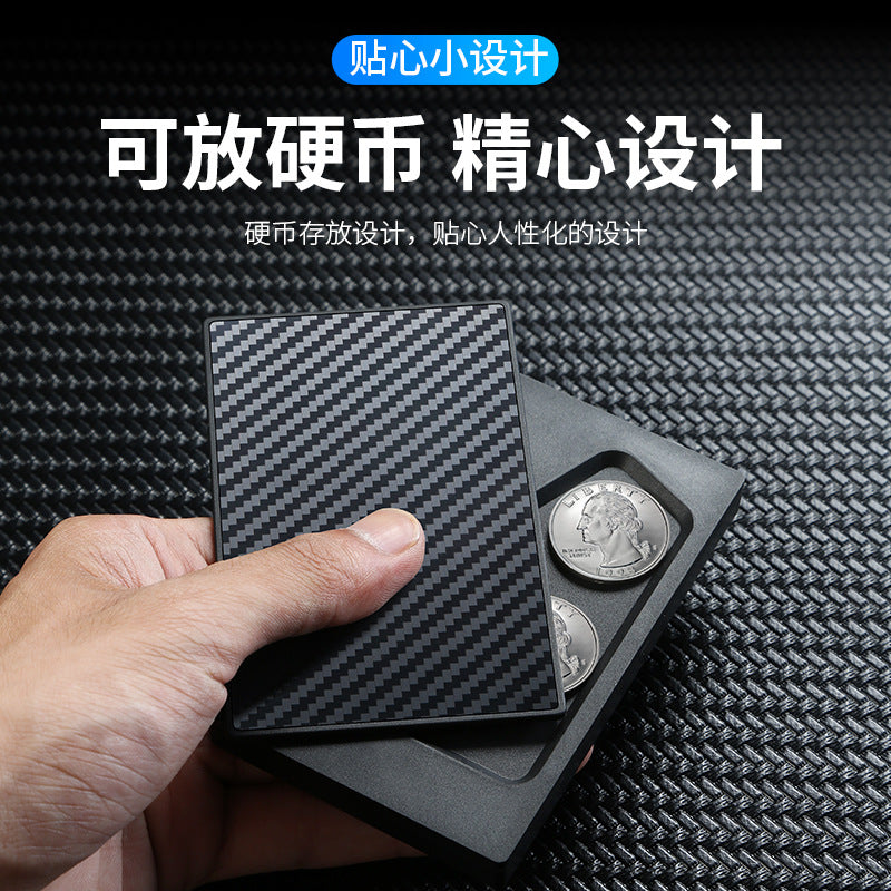 anti-theft brush RFID card bag, aluminum shell credit card box, coin box decompression artifact card bag