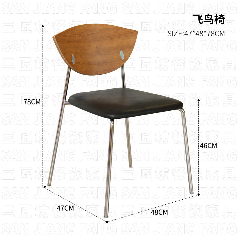 Cafe dining table and chair combination dessert milk tea shop Internet celebrity antique simple solid wood ocean board commercial small square table