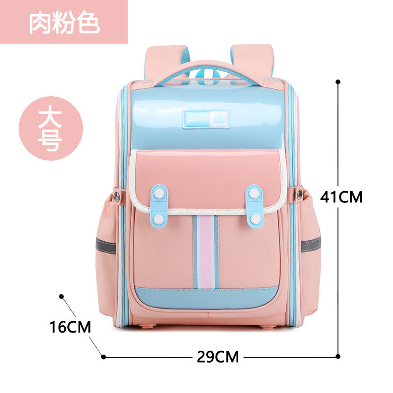 New children's schoolbag 123456th grade men and women to reduce the burden of spine care primary school schoolbag backpack