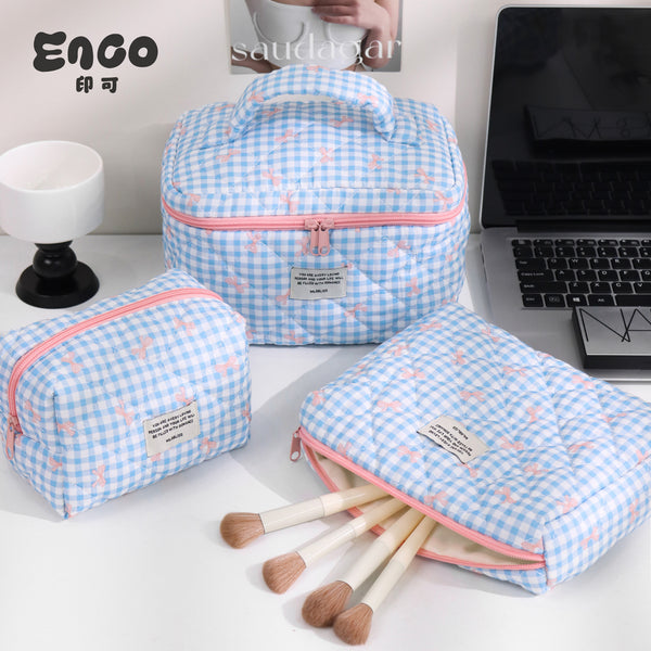 New original floral cute cosmetic bag  hot large-capacity toilet bag ins wind storage bag cotton