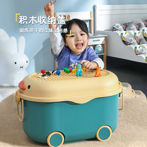 Household movable toy storage box daily storage box baby clothes cabinet snacks lego building blocks plastic basket