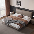 New arrival ultra-thin bedside genuine leather bed italianaccessible luxury master bedroom doubleclassy time-increasing flying wedding bed bedroom leather bed