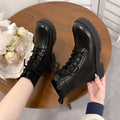 hot-selling plus sizefall and winter women's mid-high-top fleece-linedheattecheasiest for matchboots
