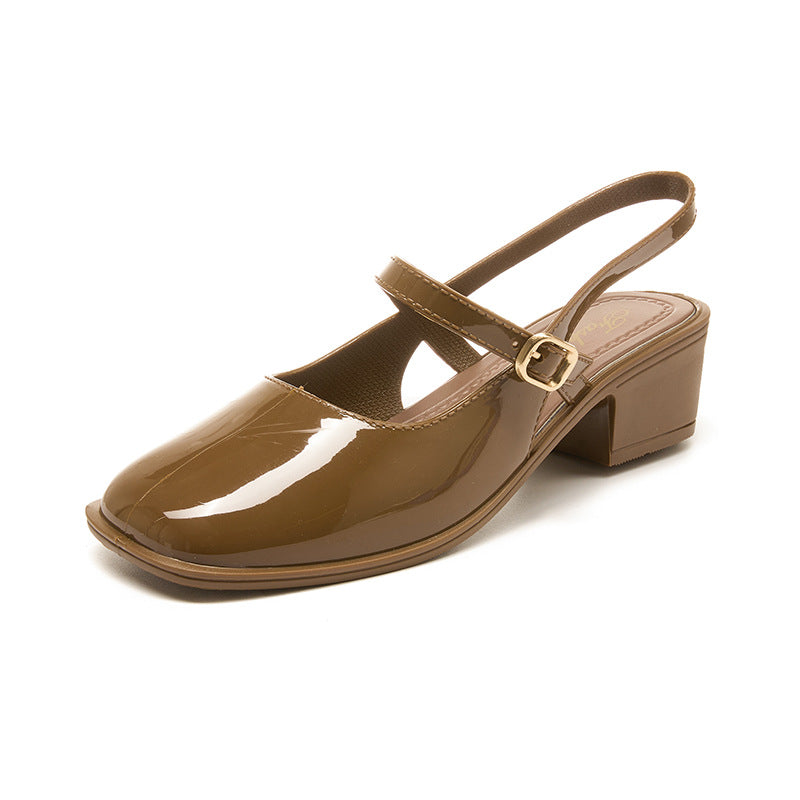 High-heeled sandals spring and summer new arrival baotou women's easiest for match mary jane thick heel fashioneasiest for match