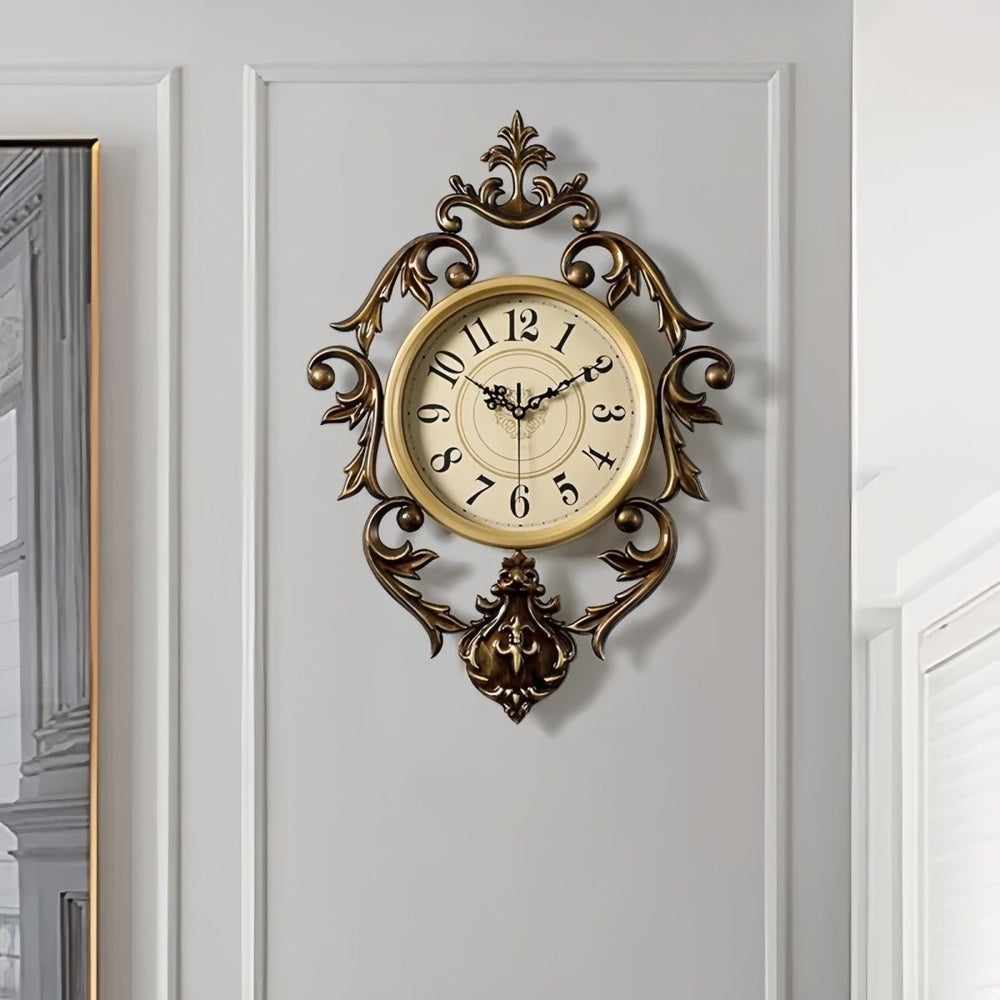 Wall clock - american style creative silent clock for living room, bedroom, home - light luxury fashion wall clock, elegant wall clock