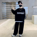 Boys' fall outfit set  new kids' spring/autumn stylish casual tracksuit, trendy hoodie for older boys