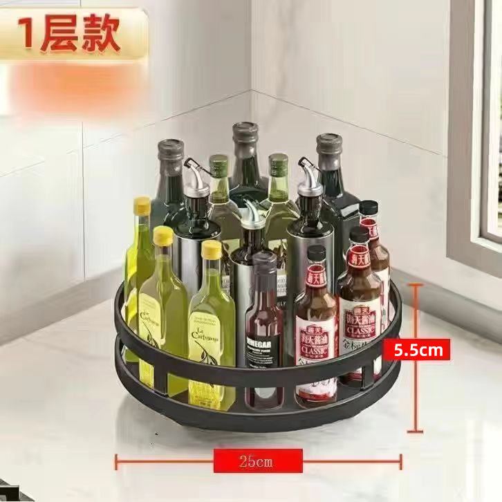 Microwave oven rack, oven & rice cooker organizer, household double-layer countertop desktop multifunctional storage shelf