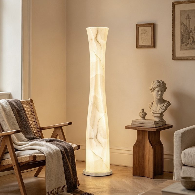 Hotel & b&b outdoor decorative ambient courtyard villa landscape floor lamp - faux marble standing floor lamp