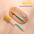 Silicone bottle brush 360 degree rotate baby pacifier brush straw brush bottle brush cleaning suit cleaning brush